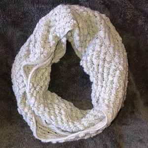 Grey knit scarf
